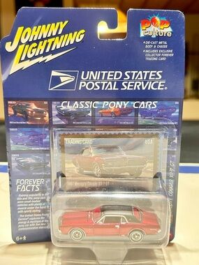 Johnny Lightning USPS 1967 Mercury Cougar XR-7 GT Classic Pony Die-cast Car 1:64